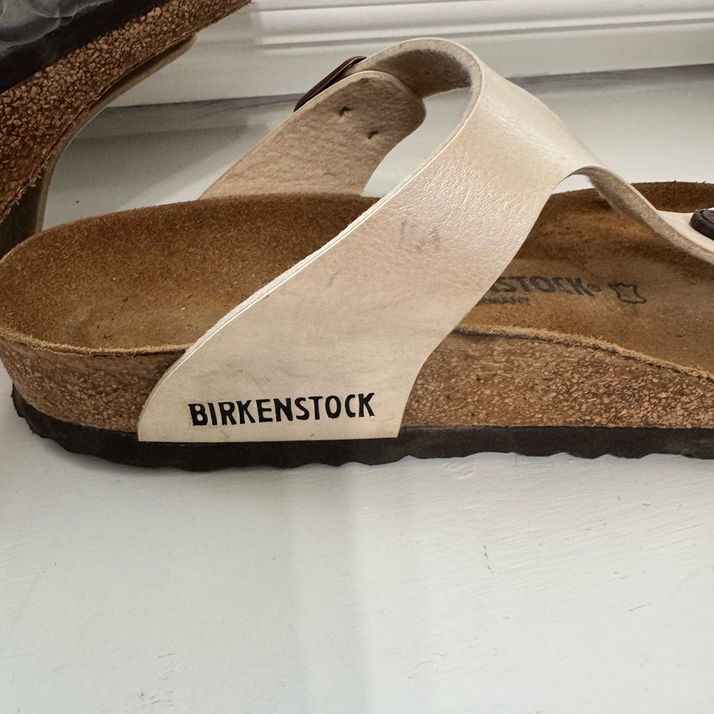 Birkenstock Ecru Thong Sandals - Picture 5 of 8
